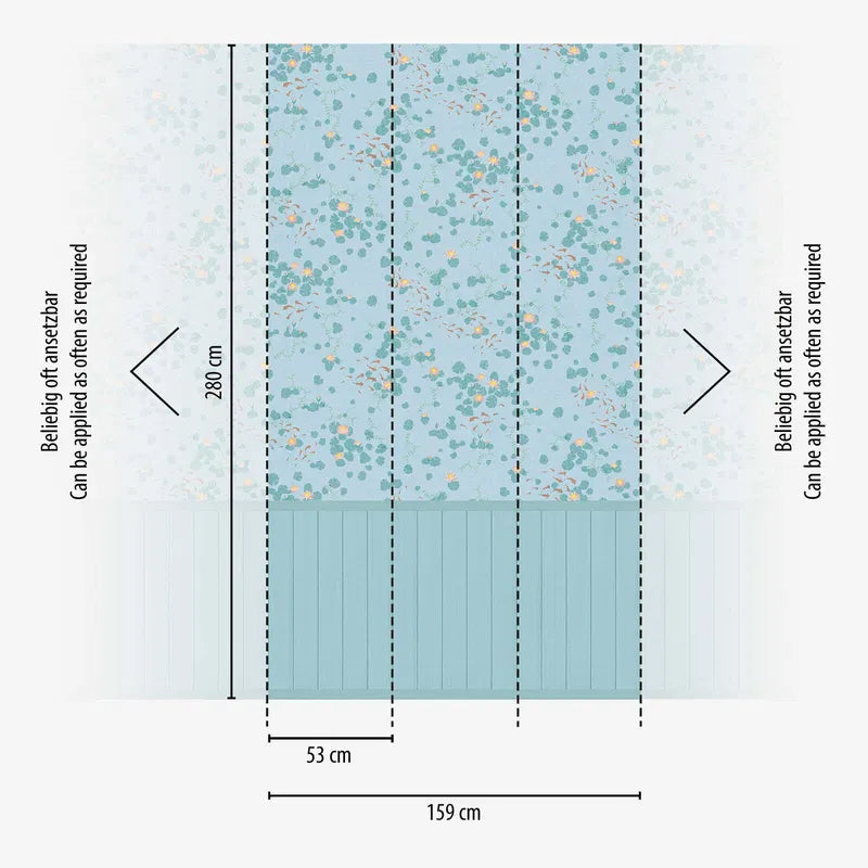 Panoramique Bloomy Blue- Réf: 770731