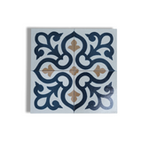 Carreau de ciment - Atlantis bleu ref. 0265212M pack 12 pièces - tiline - Revêtement Maroc