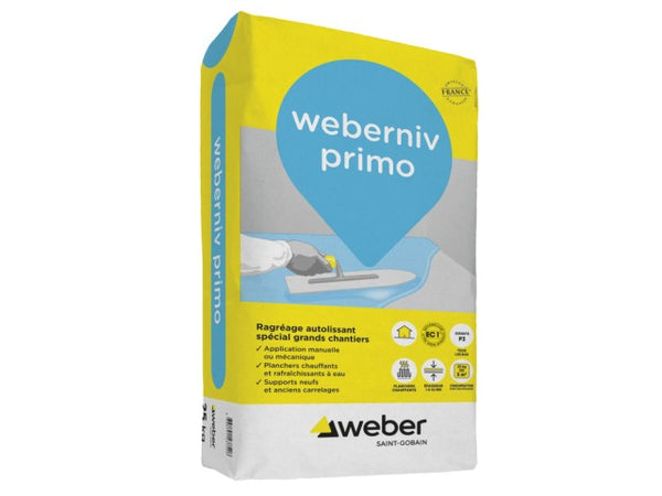 مركب التسوية الذاتية WeberNiv primo 25kg للأرضيات الداخلية 