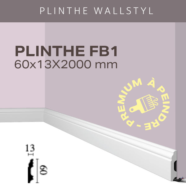 Plinthe FB1 Wallstyl - 60 x 13 x 2000 mm