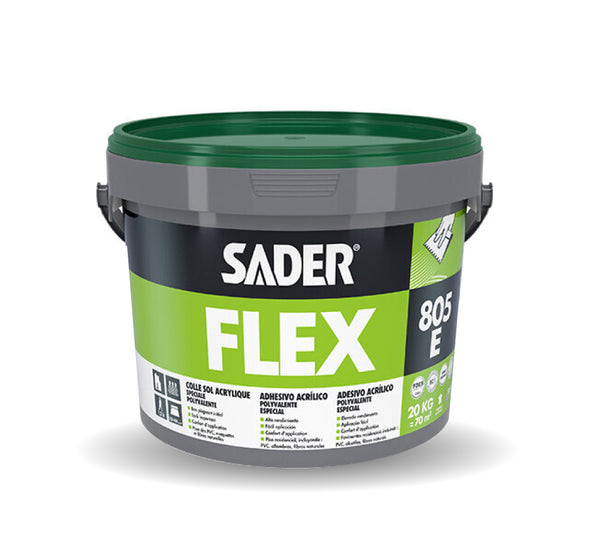 Colle Acrylique polyvalente SADERFLEX 805E CONFORT seau - 20kg - Revêtement Maroc