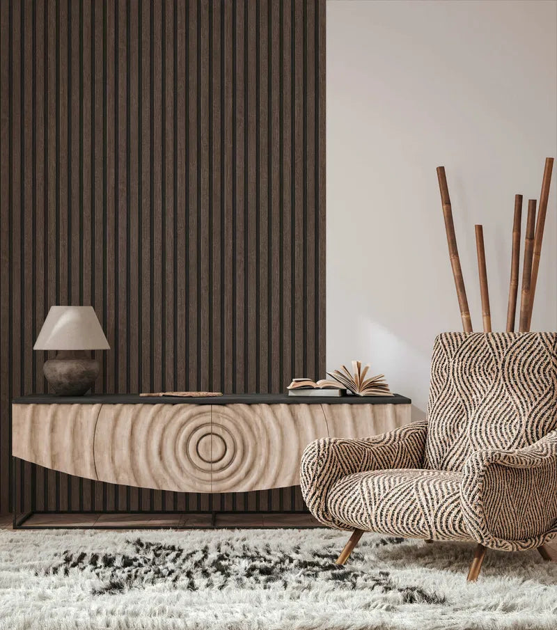 Papier peint effet bardage -Réf: 391093-