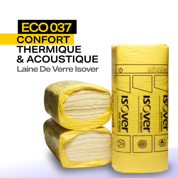 ISOVER ECO 037 – Panneau isolant façade 50 mm | Laine minérale thermo-acoustique