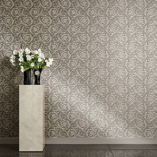 Wall covering Barocco Scroll Flowers by VERSACE -ref 935836-